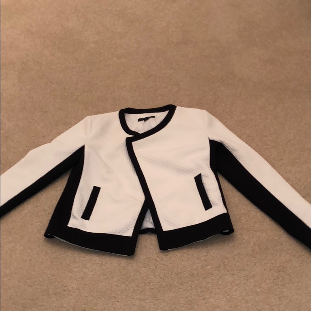 Ann Taylor black and cream jacket